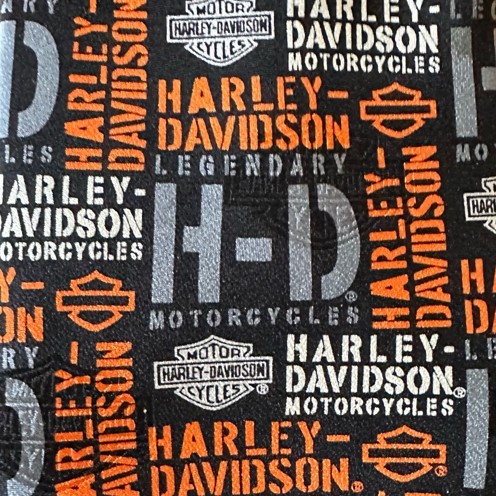 Harley-Davidson Black and Orange tie for Adventurous Style - Picture 2 of 3